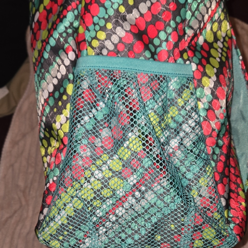 Thirty-One Colorful Dot Stripe Tote - Picture 7 of 12